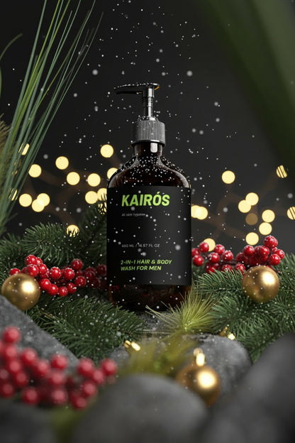 Gel de Ducha y Champú 2 en 1 para Hombre - Vigorizante y Multifunción