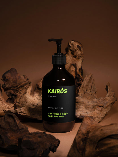 Gel de Ducha y Champú 2 en 1 para Hombre - Vigorizante y Multifunción