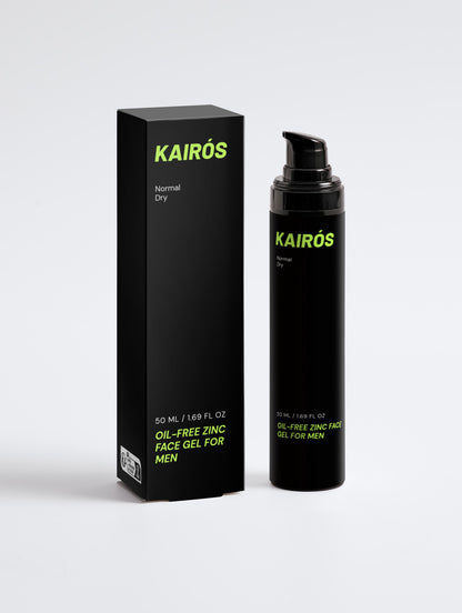 Gel Facial de Zinc Sin Aceite para Hombre - Control Grasa y Poros